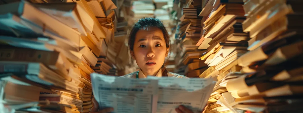 a a person surrounded by stacks fc9313d1 0345 42c4 bf28 ab54eaca38dc